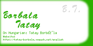 borbala tatay business card